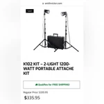 Smith-victor Sv Portable "attache" Complete Location Studio Lighting Kit. Fixed Price $100.00.