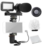 Movo Smartphone Video Rig V7 Grip/stereo Microphone/led Light For Iphone/android. Fixed Price $79.95.