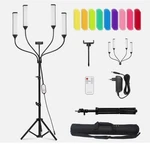 Four-arm Rgb Led Photography Light, Equipped With Tripod Stand, Nib. Fixed Price $59.95.