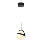 New Globo Led Pendant Light Pair - 2 Acrylic Globes + Black Metal Details. Fixed Price $214.54.