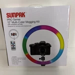 Sunpak 12" Rainbow Ring Light Vlogging Kit W/ Microphone For Smartphone &camera. Fixed Price $19.99.