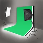 Photography 2 Softbox Studio Lighting Kit Backdrop Stand Set W/ Bag. Fixed Price $85.89.